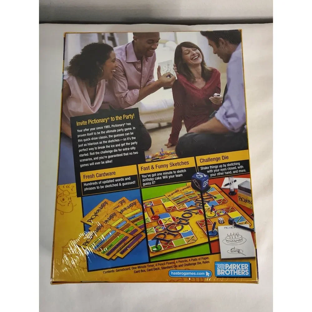 Pictionary Adult Party Board Game 2011 Hasbro Parker Brothers New Sealed